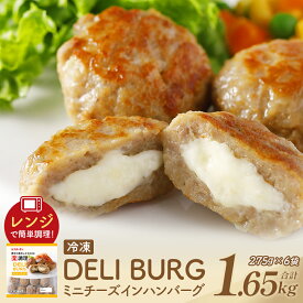 【ふるさと納税】DELI BURG ミニチーズインハンバーグ （計1.65kg）【07214-0313】 ハンバーグ 惣菜 おかず お弁当 簡単調理 冷凍 スターゼン