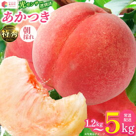 【ふるさと納税】【選べる内容量】もも【あかつき・2027年産先行予約】特秀 1.2kg/1.5kg/3kg/5kg　献上桃の郷ブランド品 桑折町産 JAふくしま未来 桃／ モモ 果物 フルーツ 旬 甘い 果肉 果汁 朝どれ 新鮮 フレッシュ デザート おいしい 産地直送 【0096・0099・0136・0224】