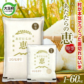 【ふるさと納税】 米 大玉村産厳選米「あだたらの恵」特等（品種：コシヒカリ） 1kg / 2kg / 3kg / 5kg 選べる容量 選べる回数 《 令和7年産 》｜ 福島 大玉村 お米 米作り こしひかり 令和7年 精米 白米 こめ コメ ご飯 送料無料 大玉村農業振興公社 定期便 ｜ on-akt-oya