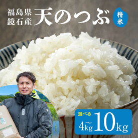 【ふるさと納税】《選べる容量》〈先行予約 2026年産米〉福島県鏡石町産 和田農園 天のつぶ 《4kg 5kg 10kg》 米 コメ こめ F6Q-431var