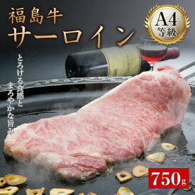 【ふるさと納税】A4等級福島牛サーロイン 750g（250g×3） 牛肉 サーロイン 東北 福島県 F21T-049