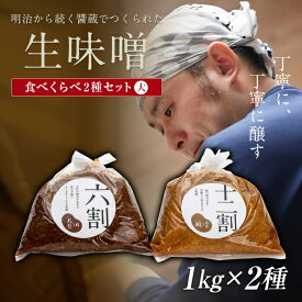 【ふるさと納税】≪先行予約≫明治から続く醤蔵でつくられた「生味噌」食べくらべ2種セット 大 みそ 調味料 F21T-128