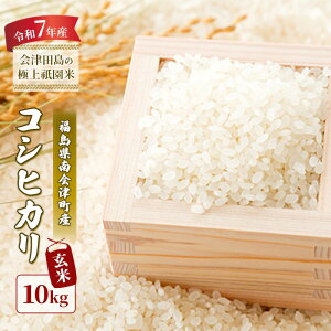 【ふるさと納税】【令和6年産 会津田島の極上祇園米】コシヒカリ(玄米)10kg 米 玄米 福島県 南会津町産 お届け:2026年10月15日まで