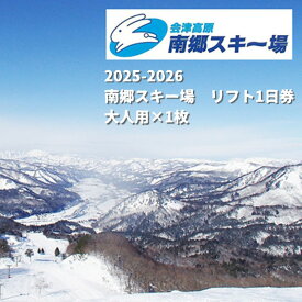 【ふるさと納税】2025-2026　南郷スキー場 リフト1日券×1枚（⼤⼈）　お届け：2025年11月下旬から順次発送予定