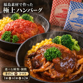 【ふるさと納税】＼選べる種類・個数／《オール福島県のハンバーグ》こらんしょバーグ(きのこソース、トマトソース) 単品・セット（各1個・2個） 福島牛 ハンバーグ 食べ比べ セット 詰合せ おかず お弁当 レトルト 常温保存 保存食 備蓄 防災 非常食 食品 F4D-2252var