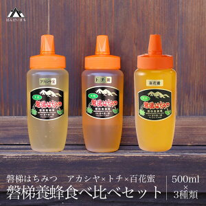【ふるさと納税】磐梯養蜂食べ比べセット 500g×3種類 はちみつ アカシヤ トチ 百花蜜