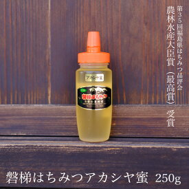 【ふるさと納税】国産純粋はちみつ 天然 農林水産大臣賞 磐梯はちみつ 250g［チューブ］ アカシヤ