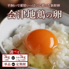 【ふるさと納税】＼選べる配送・定期回数／ 平飼い会津地鶏の卵 3kg ※沖縄・離島への配送不可