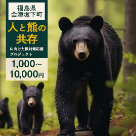 【ふるさと納税】【ふるさとの安全を守る】会津坂下町の「人と熊の共存」に向けた熊対策応援プロジェクト 1,000円～10,000円 品無し寄附 返礼品なし