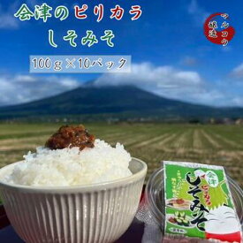 会津のピリカラしそみそ100g×10入（和食 ご飯のお供 ご飯 ごはん おにぎり 野菜のお供 おつまみ 味噌 ）