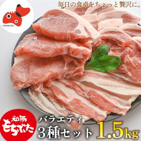【ふるさと納税】【ブランド豚】柔らかジューシーな肉質!「和豚もちぶた」3種セット1.5kg_ 和豚もちぶた 豚肉 ブランド豚 食べ比べ セット 冷凍 美味しい 人気 【配送不可地域：離島】【1476933】