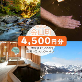 【ふるさと納税】福島県金山町の対象施設で使える楽天トラベルクーポン4,500円分　寄附額15,000円　温泉　秘境　炭酸温泉　秘湯