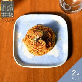 【ふるさと納税】【会津本郷焼】 角皿 2枚セット 陶器 磁器 食器 ペア 平皿 プレート パスタ皿 【酔月窯】