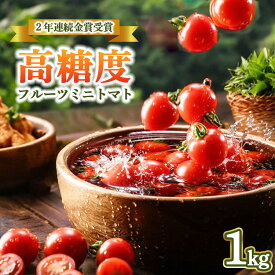 【ふるさと納税】【2年連続金賞受賞】 高糖度フルーツミニトマト1キロ ※2026年6月中旬頃より順次発送予定