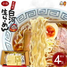【ふるさと納税】大清水 白河ら～めん4食　赤箱（醤油）【07461-0249】