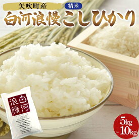 【ふるさと納税】 《選べる容量》 令和7年産米 矢吹町産 白河浪慢 こしひかり 5kg（2.5kg×2袋）/10kg（2.5kg×4袋） 精米 F6U-204var