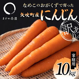 【ふるさと納税】 【訳アリ】なめこのおがくずで育った 矢吹町産にんじん（ベータキャロット）10kg 家庭用 F6U-412