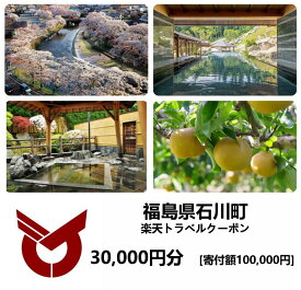 【ふるさと納税】福島県石川町の対象施設で使える楽天トラベルクーポン　寄付額100,000円【99994】