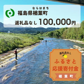 【ふるさと納税】【返礼品なしの寄附】福島県楢葉町 1口：100,000円 ［福島県 福島 楢葉町 寄附 おうえん 応援 しえん 支援 応援寄付金 寄付のみ 返礼品なし 返礼品なしの寄付 100,000円］
