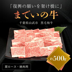 【ふるさと納税】震災を乗り越え再出発 山武牛「までいの牛」 肩ロース 焼肉用 約500g とろける旨味 上質な赤身 飯舘牛 山武牛 までい牛 国産 ブランド牛 山武市 復興 福島 飯舘村 ITTAK009