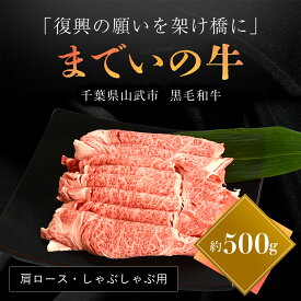 【ふるさと納税】震災を乗り越え再出発 山武牛「までいの牛」 肩ロース しゃぶしゃぶ用 約500g とろける旨味 上質な赤身 飯舘牛 山武牛 までい牛 国産 ブランド牛 山武市 復興 福島 飯舘村 ITTAK014