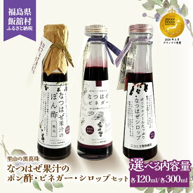 【ふるさと納税】【ジャパン・フード・セレクション グランプリ受賞！】なつはぜ果汁のポン酢、ビネガー、シロップ 【選べる内容量】各120ml / 各300ml 【 人気 おすすめ ナツハゼ 名物 特産 ポリフェノール 抗酸化 疲労回復 美容 ポン酢 ビネガー 酢 シロップ 】 ITTAA005-v