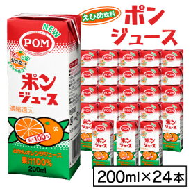 【ふるさと納税】えひめ飲料　ポンジュース　200ml×24本【配送不可地域：離島・沖縄県】【1394422】