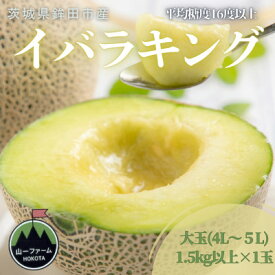 【ふるさと納税】【先行予約】令和8年5月順次発送 茨城県産 オリジナル品種!イバラキング 4L～5L1～2玉数量限定_ メロン フルーツ 果物 くだもの 大玉 人気 おすすめ 送料無料 【配送不可地域：離島・沖縄県】【G1590733】