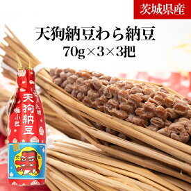 【ふるさと納税】【天狗納豆】わら納豆3本入り 3把【納豆 なっとう 老舗 極小粒 大豆 朝食 ご飯 水戸市 水戸 茨城県 10000円以内 1万円以内】 (DQ-1)