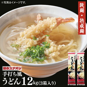 【ふるさと納税】【選べる内容量】【麺のスナオシ】リピーター続出!手打風うどん1箱 4kg(200g×20袋) or 3箱 12kg(200g×60袋)(乾麺) 饂飩 麺 長期保存 保存食 防災 人気 大容量 水戸市 茨城県(BY