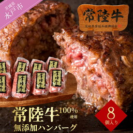 【ふるさと納税】＼最短翌日〜5営業日以内発送／ 常陸牛ハンバーグ 100g 8個 セット ギフト 父の日 食べ物 肉 牛肉100％ 焼くだけでレストランの味 化粧箱入り 15000円 冷凍 小分け 人気（DU-5）
