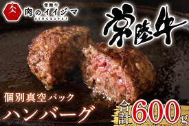 【ふるさと納税】ハンバーグ 肉 100g 6個 セット ギフト 誕生日プレゼント 食べ物 冷凍 小分け 焼くだけでレストランの味 黒毛和牛 常陸牛 100% 無添加 ふるさと納税 常陸牛ハンバーグ100g×6個 牛 人気 子供 お弁当 茨城県 水戸（DU-78）