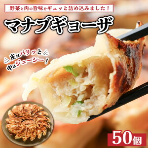 【ふるさと納税】マナブギョーザ 50個入り | 惣菜 中華 生餃子 餃子 ぎょうざ ※離島への配送不可
