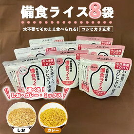 【ふるさと納税】備食ライス(非常食)8袋セット しお味 カレー味※離島への配送不可