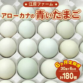 【ふるさと納税】【定期便6か月】江原ファーム　アローカナの青い卵（30個）_AG17