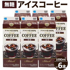 【ふるさと納税】アイスコーヒー無糖 6本_DT14