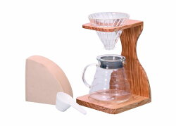 【ふるさと納税】☆世界中で愛されるHARIOのコーヒーメーカー☆V60オリーブウッドスタンドセット