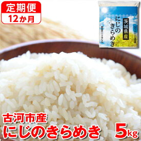 【ふるさと納税】【定期便 12か月】令和5年産 古河市産にじのきらめき 5kg 米 こめ コメ にじきら にじのきらめき 単一米 国産_DP42