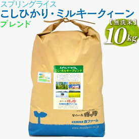 【ふるさと納税】スプリングライス こしひかり・ミルキークィーン ブレンド (無洗米)10kg_BI42※着日指定不可