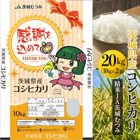 【ふるさと納税】【令和5年産】茨城県産コシヒカリ20kg（10kg×2袋）精米JA茨城むつみ_CL06