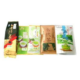 【ふるさと納税】 お茶セット 伝統の 日本茶 5種 ( ほうじ茶 煎茶 抹茶入り 玄米茶 水出し煎茶 古代茶 お茶 セット 詰合せセット ギフトセット 詰め合わせ 詰合せ 贈り物 ギフト プレゼント 贈答用 贈答品 茨城県 石岡市 (E15-004)