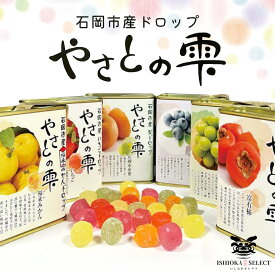 【ふるさと納税】やさとの雫 ドロップ 85g×4個 柿 ブルーベリー いちご 福来みかん 梨 マスカット 選べる 飴 お茶請け お菓子 お茶うけ 常温保存 ギフト プレゼント 贈答用 贈答品 茨城県 石岡市 (F02-001)