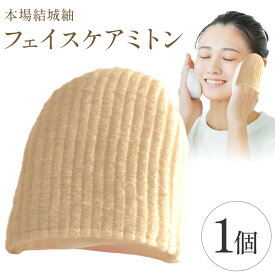 【ふるさと納税】本場結城紬 フェイスケアミトン 岩田織物工房【民芸品 結城紬 フェイスケアミトン 洗顔 美容ケア ミトン】民芸品 結城紬 フェイスケアミトン 洗顔 美容ケア ミトン《90日以内に出荷予定(土日祝除く)》