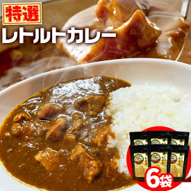 【ふるさと納税】特選レトルトカレー 6食セット 中尾畜産株式会社（とんかつなかお）《90日以内に出荷予定(土日祝除く)》茨城県 結城市 国産豚肉使用 加工食品 惣菜 レトルトカレー 豚肉 カレー