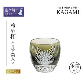 【ふるさと納税】江戸切子 冷酒杯 月下美人 T535-2763-BLK | 江戸切子 クリスタルガラス 冷酒杯 日本酒 冷酒 盃 おちょこ お猪口 猪口 グラス 記念日 日本土産 伝統 日本製 プレゼント 贈り物 卒業祝い 就職祝い 記念品 贈答品 父の日 母の日 茨城県 龍ケ崎市