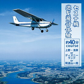 【ふるさと納税】セスナ機遊覧飛行体験 選べる人数 2〜3名〈上野・浅草方面またはディズニーリゾート方面または筑波山一周：約40分コース〉(フライトJ・K・L) | 茨城県 龍ケ崎市 遊覧飛行 体験 フライト 旅行 利用券 国内 トラベル チケット レジャー 観光 記念日 1413974