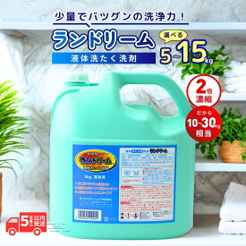 【ふるさと納税】濃縮 植物由来 洗濯洗剤 ランドリーム 5kg×3個 | 洗濯用洗剤 液体洗剤 衣類用洗剤 大容量 業務用 詰替え プロ仕様 クリーニング 漂白効果 2倍濃縮 選べる本数