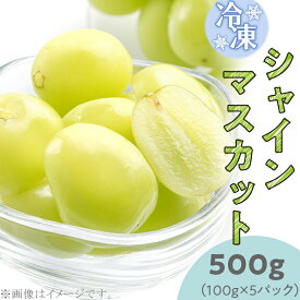 【ふるさと納税】【先行予約】シャインマスカット 皮ごと食べられる種なしぶどう 【2025年10月中旬以降発送予定】果物 フルーツ 冷凍食品 真空パック 国産 凍眠 ギフト 簡単 冷凍シャインマスカット500g（100g×5パック）【TV等で話題の凍眠（急速冷凍）】