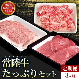 【ふるさと納税】【茨城県共通返礼品】茨城県産【定期便】常陸牛 たっぷりセット 3ヶ月連続 定期便 お肉 牛肉