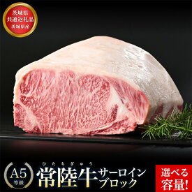 【ふるさと納税】【選べる容量】【茨城県共通返礼品】茨城県産 常陸牛A5サーロインブロック （2kg〜10kg）牛肉 肉 A5 サーロイン さーろいん ブロック 霜降り ステーキ すてーき 焼肉 茨城県 お中元 お歳暮 内祝い 快気祝い